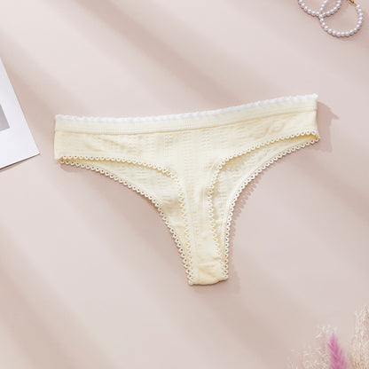 Floral Lace-Trim Bikini Briefs (5-Pack)