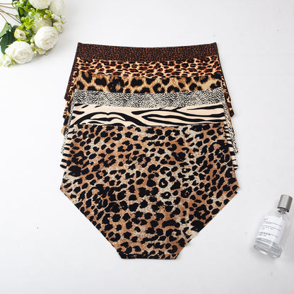 High Waist Seamless Leopard Tummy Brief(6 Pack)