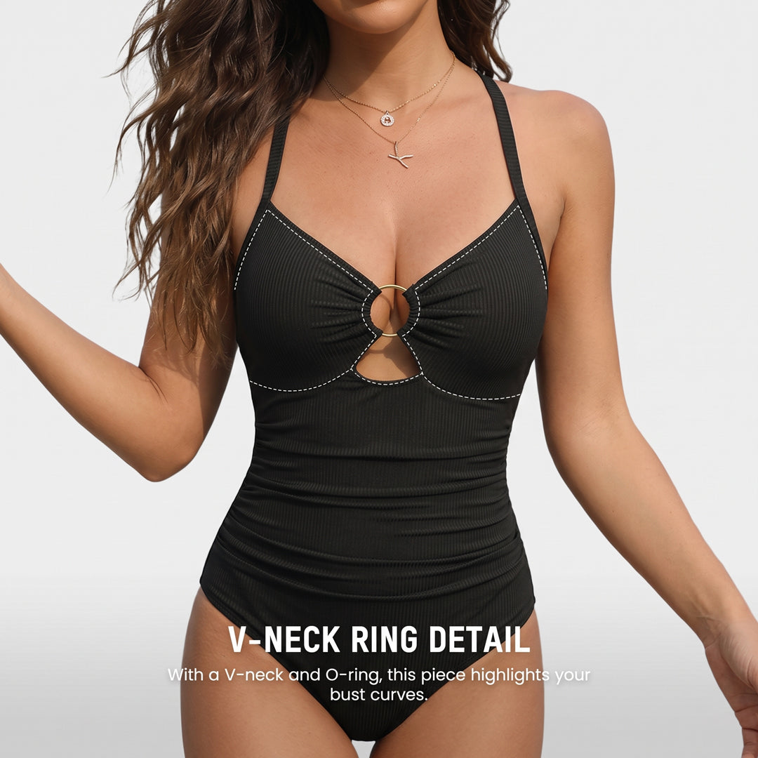 Slimming Tummy Control Ruched One-Piece Swimsuit