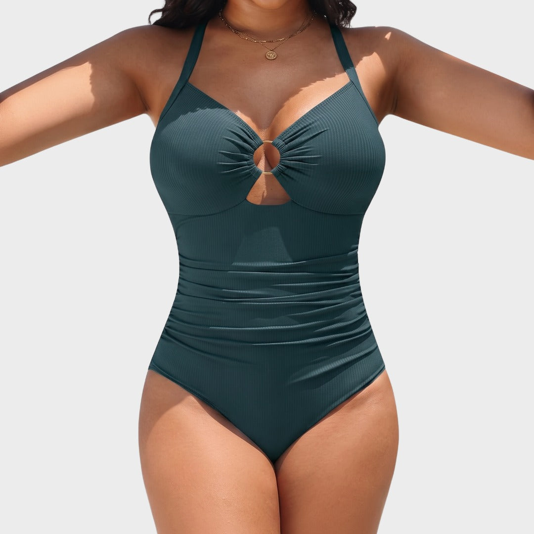 Slimming Tummy Control Ruched One-Piece Swimsuit