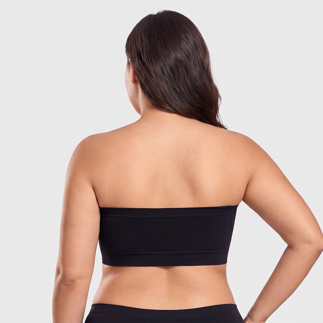 Stay‑Put Wireless Seamless Bandeau Bra