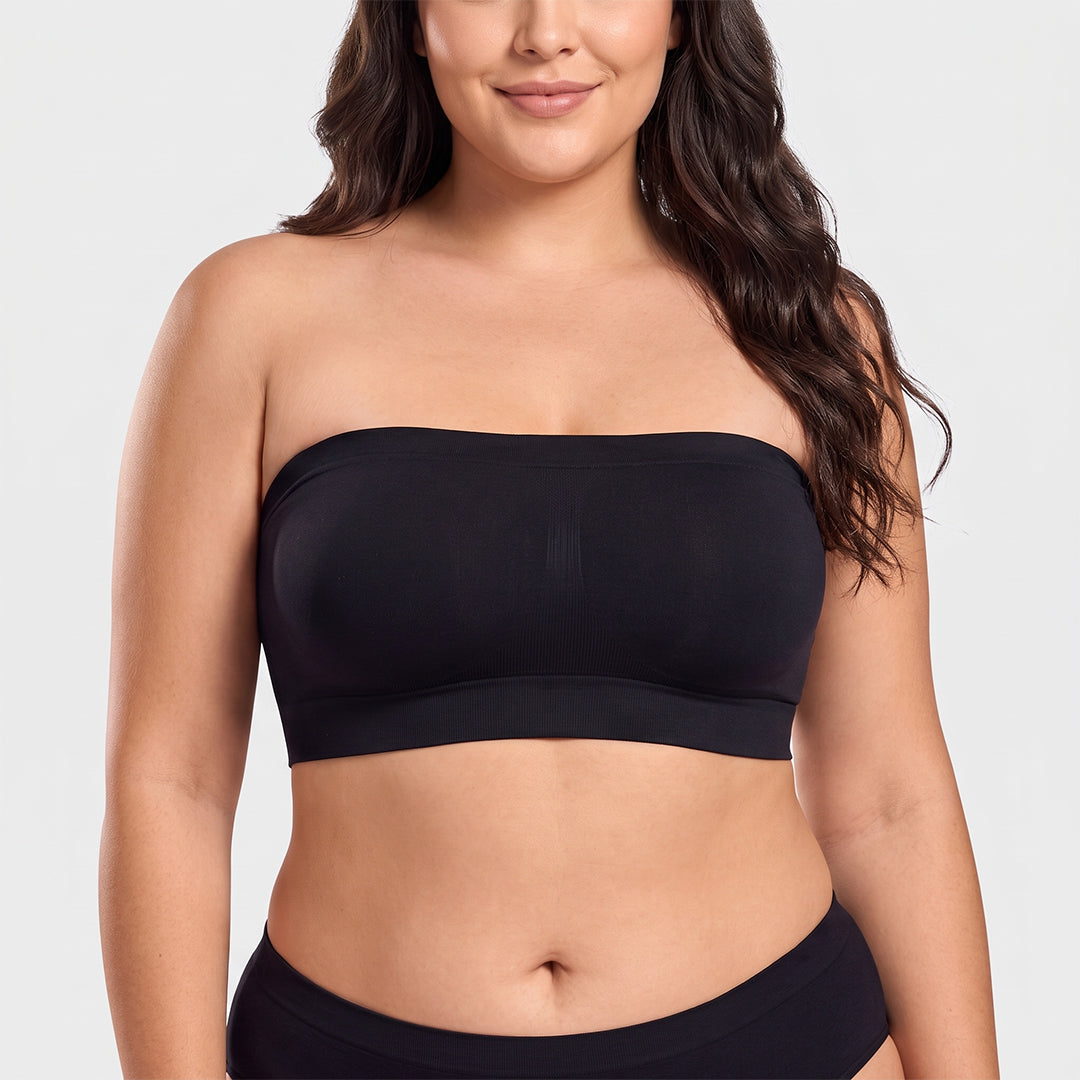 Stay‑Put Wireless Seamless Bandeau Bra