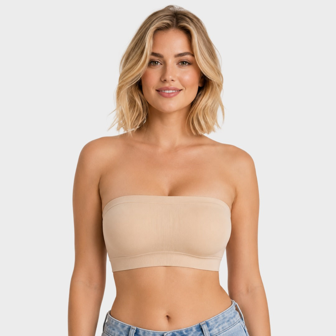 Stay‑Put Wireless Seamless Bandeau Bra