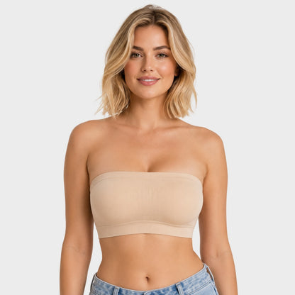Stay‑Put Wireless Seamless Bandeau Bra