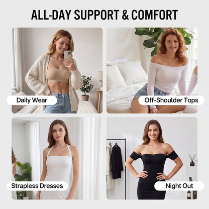 Stay‑Put Wireless Seamless Bandeau Bra
