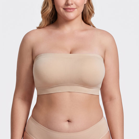 Stay‑Put Wireless Seamless Bandeau Bra