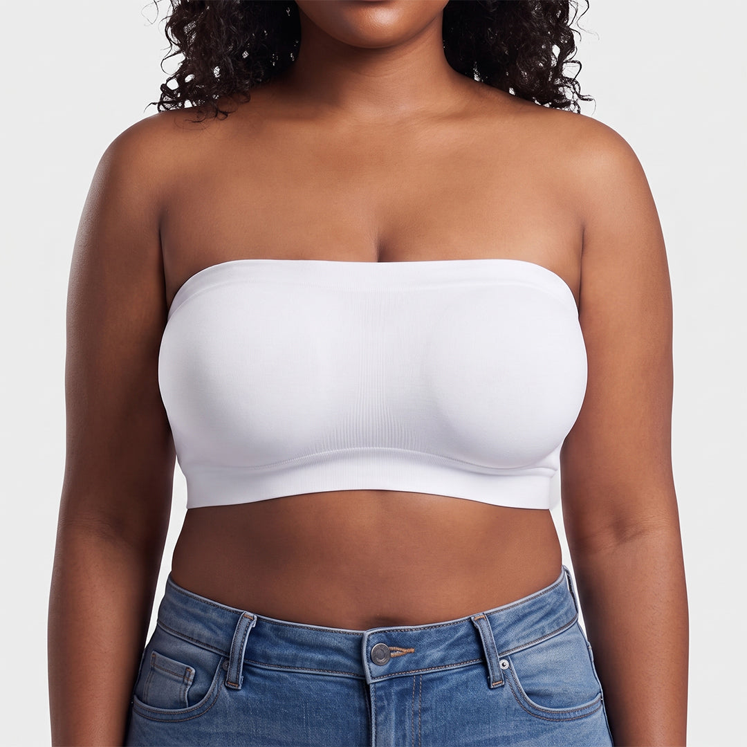 Stay‑Put Wireless Seamless Bandeau Bra