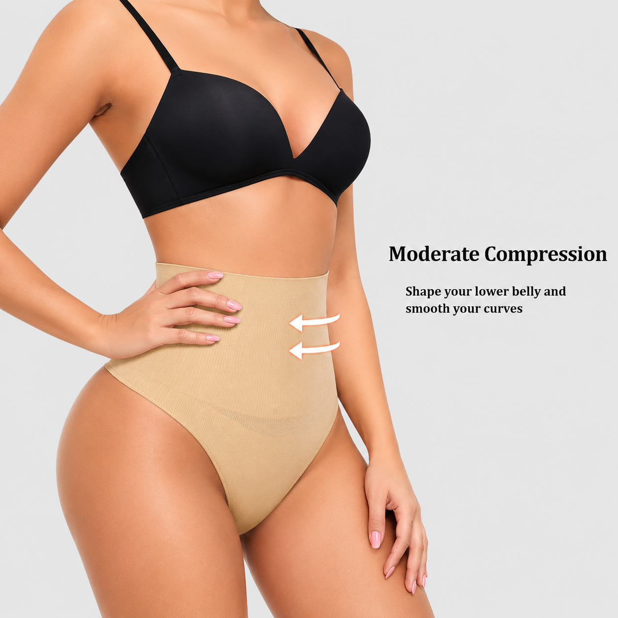 High-Waist Seamless Tummy Control Thong