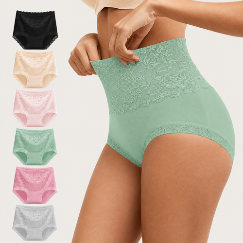6-Pack Comfort Lace High Waisted Underwear (S-XXL)