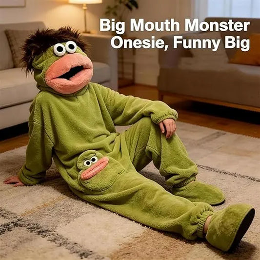 Funny Monster Oversized Blanket Hoodie Pajamas