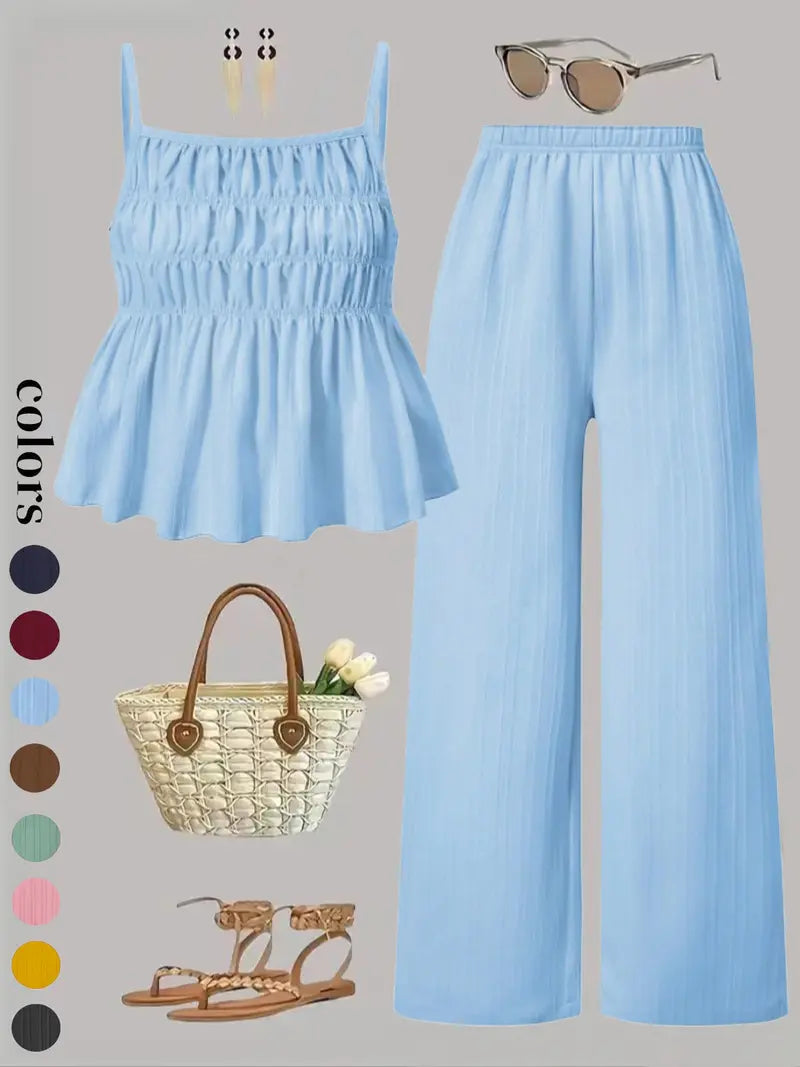 Effortless Chic Cami & Wide-Leg Pants Set