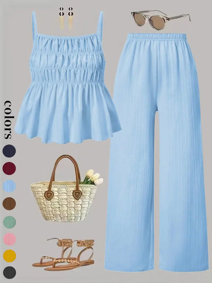 Effortless Chic Cami & Wide-Leg Pants Set