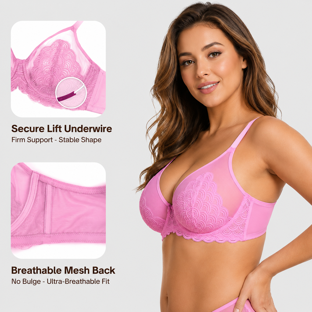 Lace Full Coverage Underwire Bra