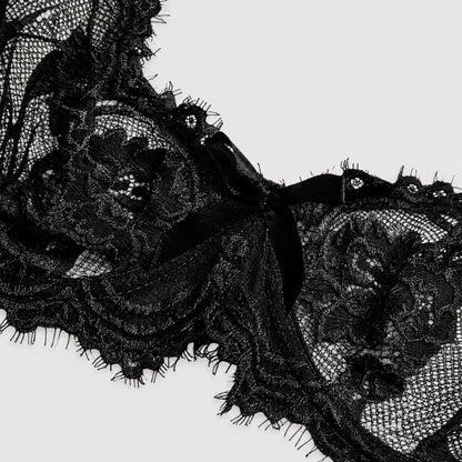 French Lace Underwire Push-Up Bra – Breathable Full Coverage Comfort