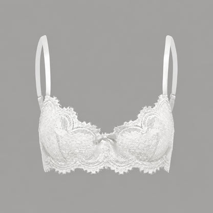 French Lace Underwire Push-Up Bra – Breathable Full Coverage Comfort