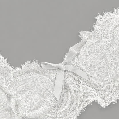 French Lace Underwire Push-Up Bra – Breathable Full Coverage Comfort