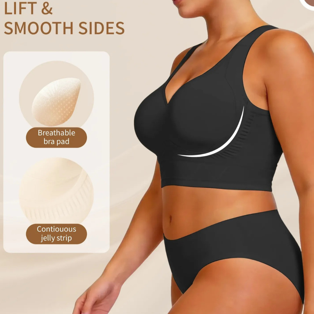 Seamless Plus Size Jelly Support Bra