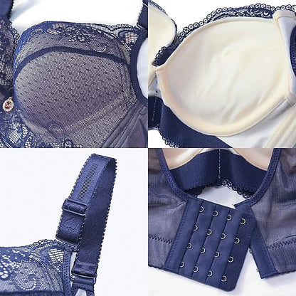 Floral Lace Push-Up Underwire Bra