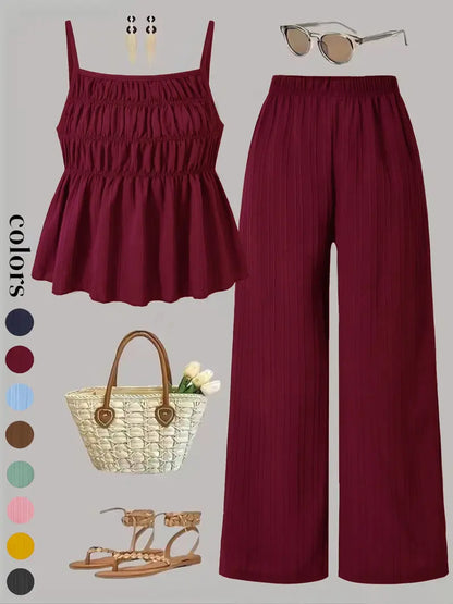 Effortless Chic Cami & Wide-Leg Pants Set