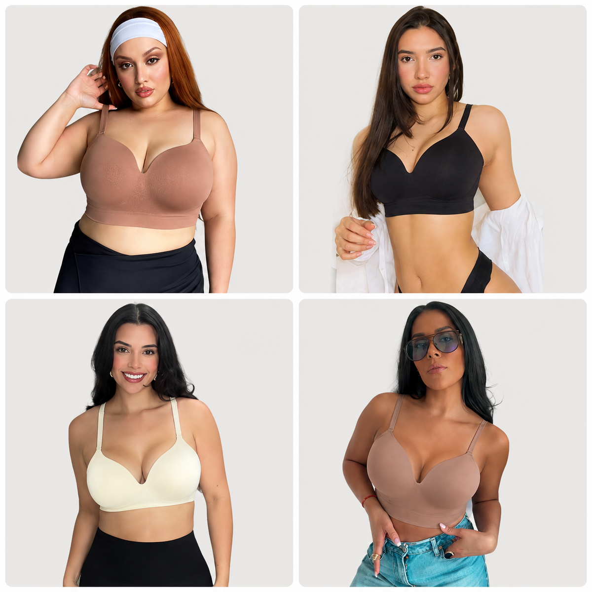 Wireless Push-Up Bra for Women – Seamless Full Coverage Comfort Bralette