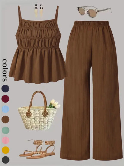 Effortless Chic Cami & Wide-Leg Pants Set