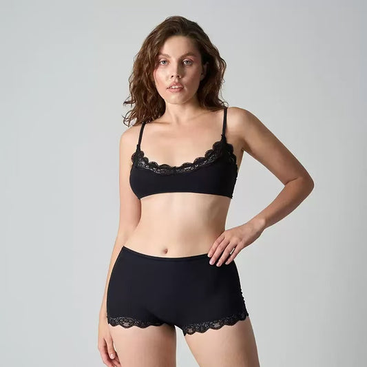 Lace Bralette & Boyshort Lingerie Set