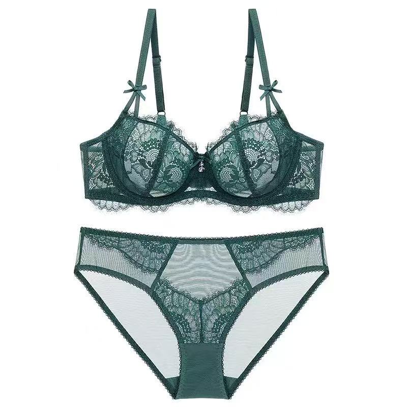 Lace Balconette Bra & Panty Set | Unlined Underwire