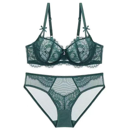 Lace Balconette Bra & Panty Set | Unlined Underwire