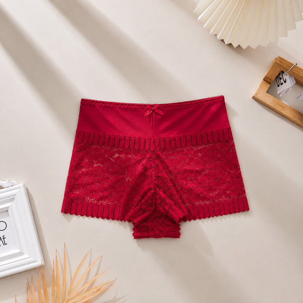 Plus Size Floral Lace Boxer Briefs