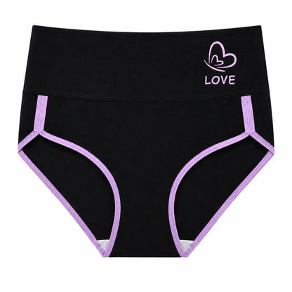 4-Pack Plus Size Printed Mid Waist Panties