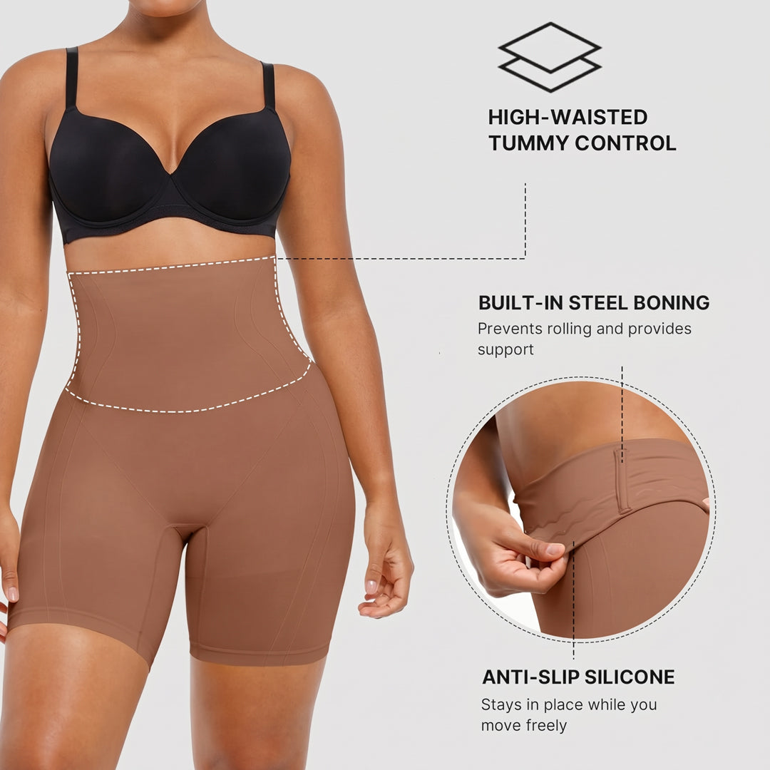 Seamless High-Waisted Sculpting Shorts
