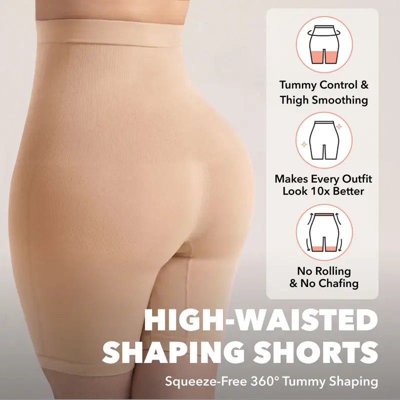 High-Waisted Seamless Shapewear Shorts