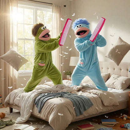 Funny Monster Oversized Blanket Hoodie Pajamas
