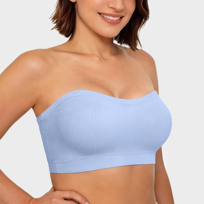 Non-Slip Bandeau Seamless Wireless Strapless Bra