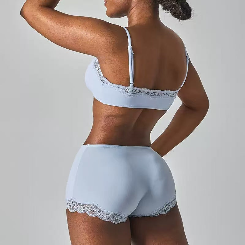 Lace Bralette & Boyshort Lingerie Set