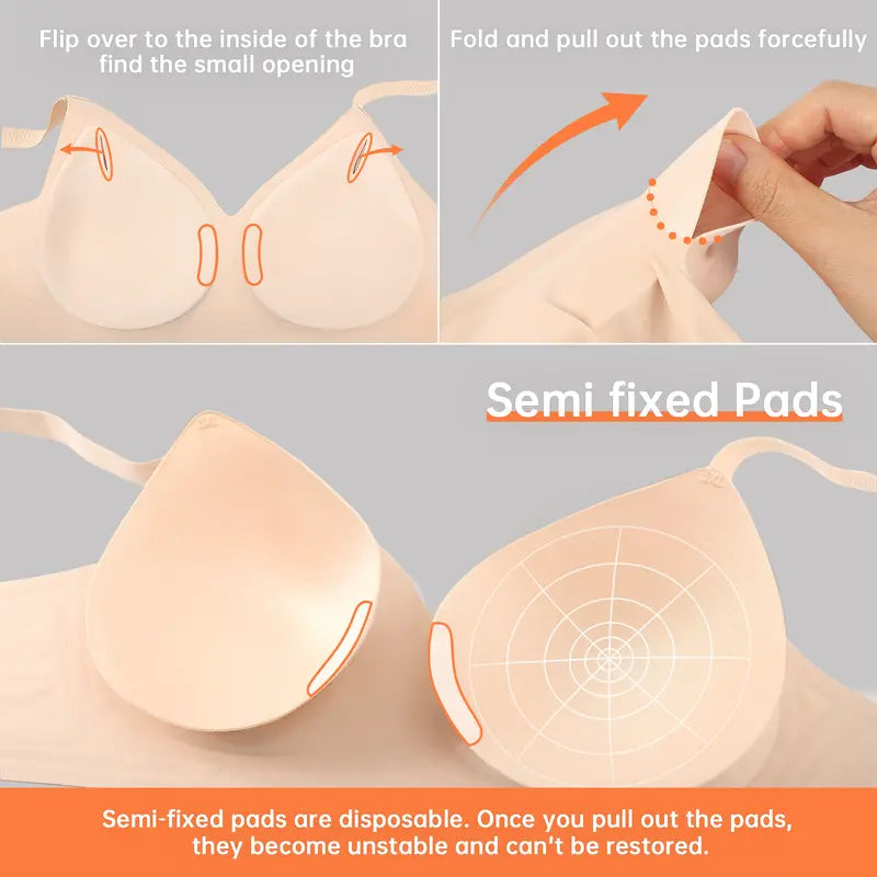 Wireless Seamless Push-Up Full Coverage Jelly Bra