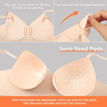 Wireless Seamless Push-Up Full Coverage Jelly Bra