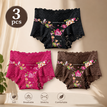 Soft Stretch Floral Lace Briefs