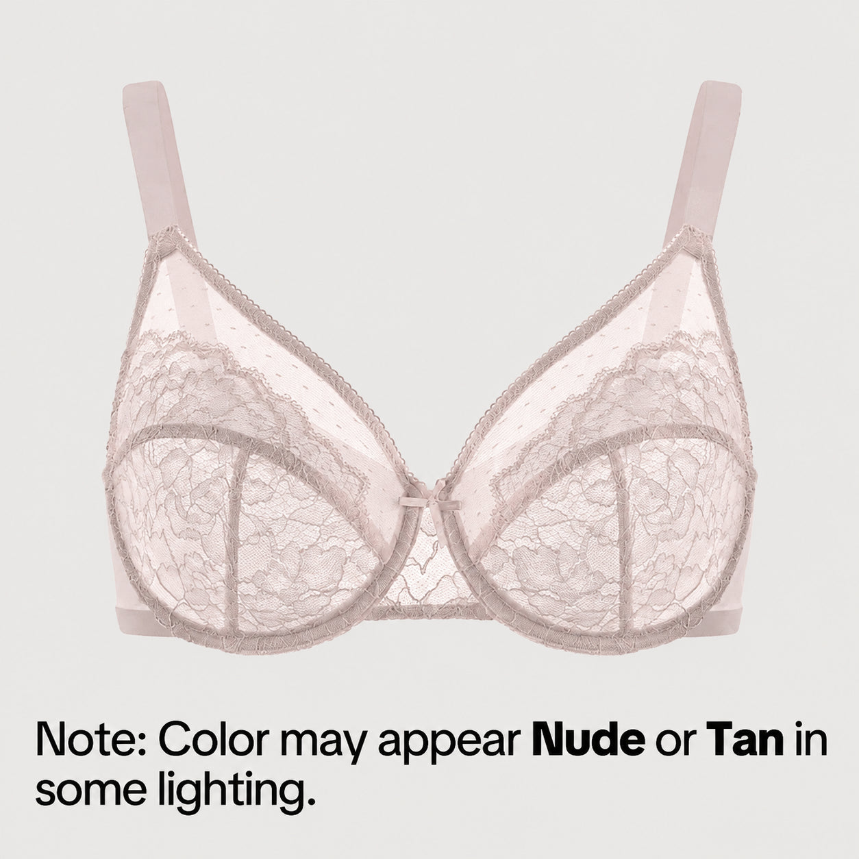 Full Coverage Lace Minimizer Bra - Petal