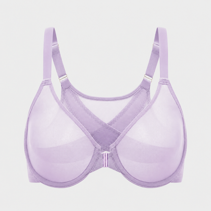 Front Closure Mesh Support Bra