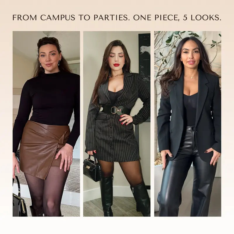Fleece-Lined Sheer Tummy Control Tights