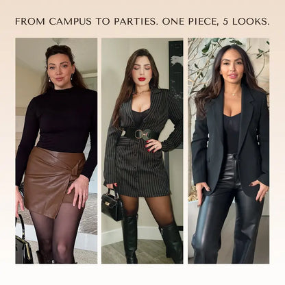 Fleece-Lined Sheer Tummy Control Tights