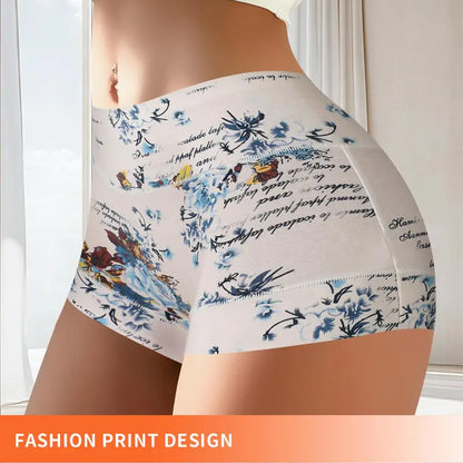 Floral High-Waist Boyshort Briefs (4-Pack)