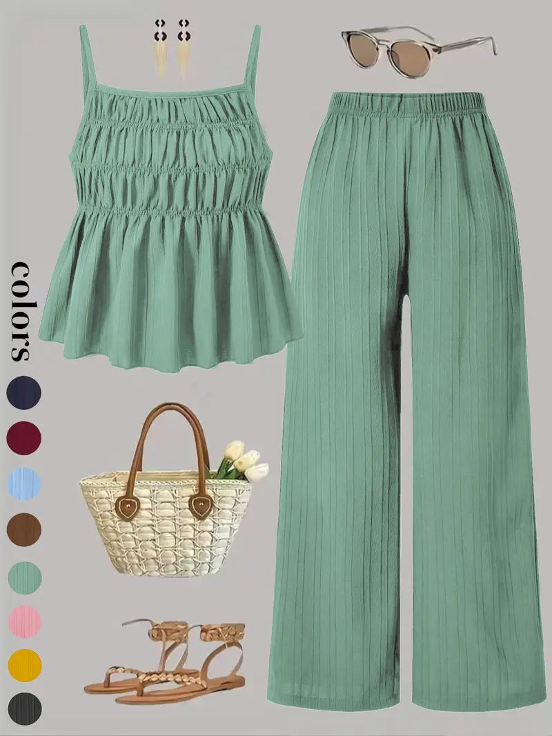 Effortless Chic Cami & Wide-Leg Pants Set