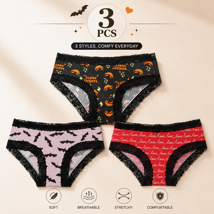 Halloween Lace Brief Panties