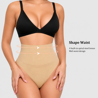 High-Waist Seamless Tummy Control Thong