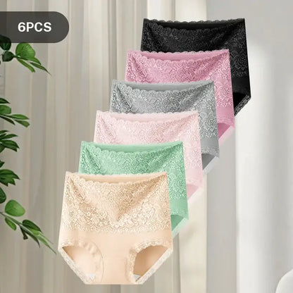 6-Pack Comfort Lace High Waisted Underwear (S-XXL)