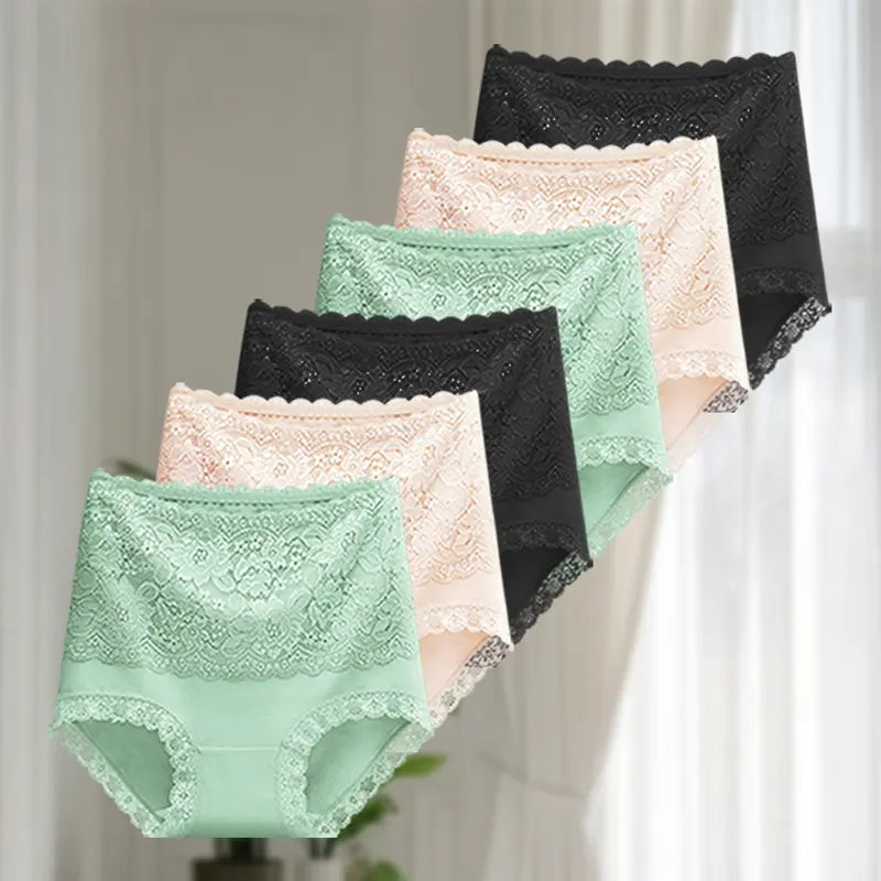 6-Pack Comfort Lace High Waisted Underwear (S-XXL)