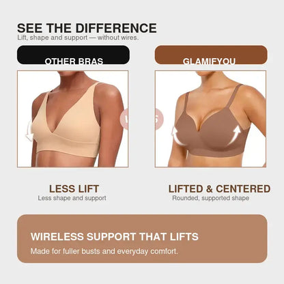 Wireless Push-Up Bra for Women – Seamless Full Coverage Comfort Bralette