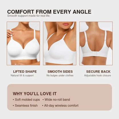 Wireless Push-Up Bra for Women – Seamless Full Coverage Comfort Bralette
